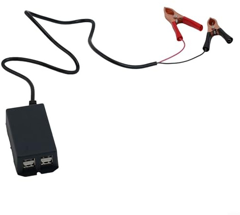 4 porte USB DC a USB caricabatteria da auto convertitore 1224V con morsetti batteria per la ricarica di smartphone tablet dispositivi GPS con protezione da sovraccarico e sovracorrente