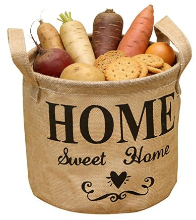 UZYXC Cesta De Pan De Tela Moderna – Dulce Hogar, Elegante Cesta De Panecillos Como Regalo De Mudanza, Cesta De Pan Moderna Regalo De Inauguración Para Piso Y Casa, Práctico Regalo Para La Mudanza