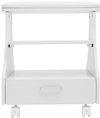 Carrito de pedicura, carrito de manicura, descanso para pedicura, taburete de belleza con ruedas y cajón, taburete para pedicura, carrito de manicura para pedicuras, masajes, cuidado de uñas de los