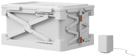MAYIBOX Faltbare Aufbewahrungsbox mit Deckel, Vakuum-Platzsparer, Staub- und Feuchtigkeitsbeständig, 56L Große Kapazität, Stapelbar, für Kleidung und Bettwäsche, 1 Stück, mit Luftpumpe