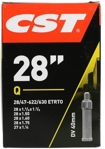 CST 071702 cykelslang, svart, 28 x 1 1/8-1,75 tum 28/47-622/635 DV40 mm