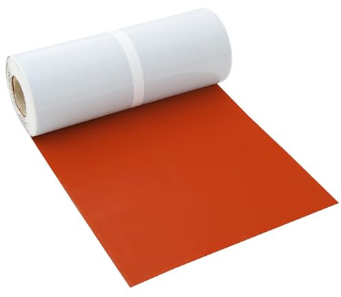 Kaminanschluss - Kaminanschlussband - Wandanschluss - Selbstklebende Glattes Blei Band 300mm / 5mtr. 6 Farben (RAL 8004 - Ziegelrot)