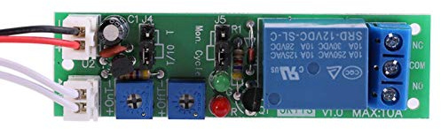 Módulo de Temporizador, módulo de relé de Encendido/Apagado del retardo del Temporizador de Ciclo Ajustable (DC 12V 0-120 Minutos Ajustable)