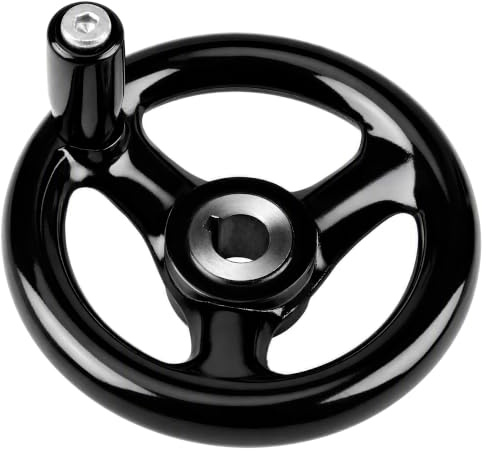 Garosa Roue à main en plastique robuste pour tour industriel et fraiseuse CNC 12x100mm avec poignée tournante ergonomique pour usinage précis ateliers mécaniques durabilité optimale