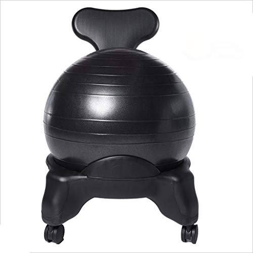 Zsh Yoga-Kugel-Stuhl, Büro Gymnastikball Stuhl mit Rückenlehne - Mit Übung, in Mehreren Farben erhältlich (Color : C)