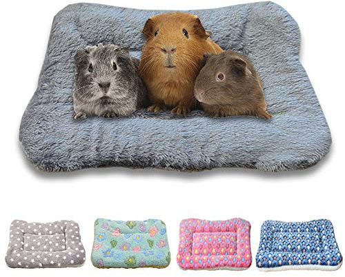 RIOUSSI Hasenbett für Meerschweinchen, warmes Bett für Kleintiere, Kaninchen, Chinchillas, Igel, Katzen, Frettchen, 35,6 x 30,5 cm, reines Grau