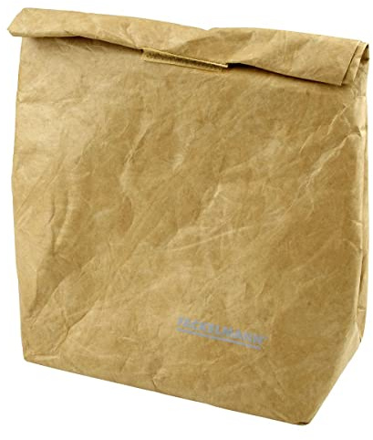 Fackelmann Lunchbag Papierlook, Frühstücksbeutel, isoliert, Tyvek, braun, 30 x 21 cm, 47186