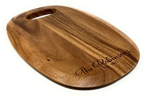 Personalised 30cm Tuscany Lightweight Acacia Wood Serving Chopping Cheese Board - Any Message Engraved