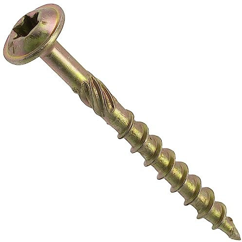 AERZETIX - C67438 - Satz von 100 Holzschrauben Ø4x40mm mit breitem, gewölbtem kopf - mit sternabdruck Т20 - aus verzinktem stahl - schreinerei, sperrholz, spanplatten, melaminplatten