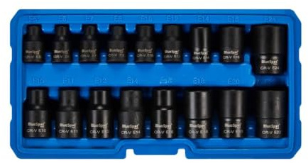 Blue Spot Tools 17PCE 3/8- 1/2 Impact E Torx Sockets