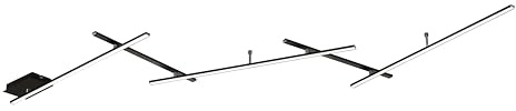 Trio Leuchten LED Deckenleuchte Indira 674610532, Metall Schwarz matt, inkl. 3x 6 Watt & 2x 3,5 Watt LED, Switch Dimmer