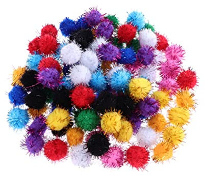 COHEALI 500-teiliges Bastel-pom-Set 2 5 cm Verschiedene Glitzernde Bälle für Handgefertigte Projekte