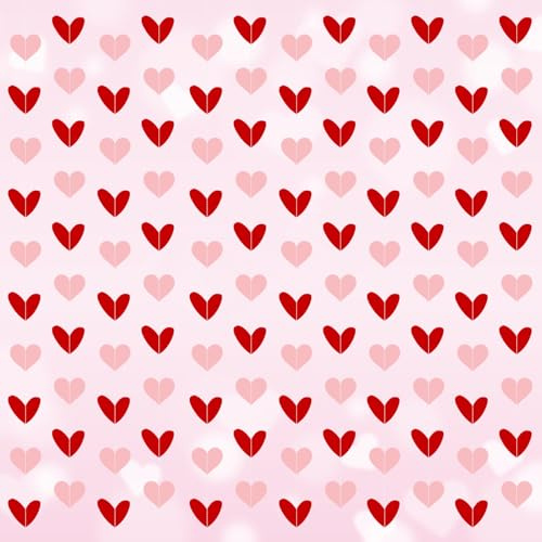 12 stycken hjärtgirlang röd rosa alla hjärtans dag dekoration glitter hjärtgirlanger hängande hjärtan banner hjärthängen girlang för bröllop födelsedag alla hjärtans dag fest hem tak fönsterdörr