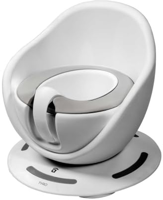 Asalvo TYRO Baby-Toilette, gepolsterter Sitz, Kindertoilette mit Rückenlehne, Töpfchenlernen mit Deckel, ab 18 Monaten bis 5 Jahren, Weiß