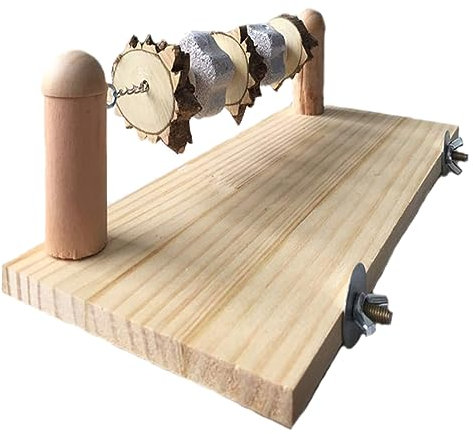 Vogelspielzeug Naturholz Sitzstange Papagei Holzständer Plattform mit Lavastein Kauspielzeug Haustier Vogel Hamster Vogel Sitzstange Papagei Nymphensittich Papagei Papagei Sitzstange Holzständer Holz