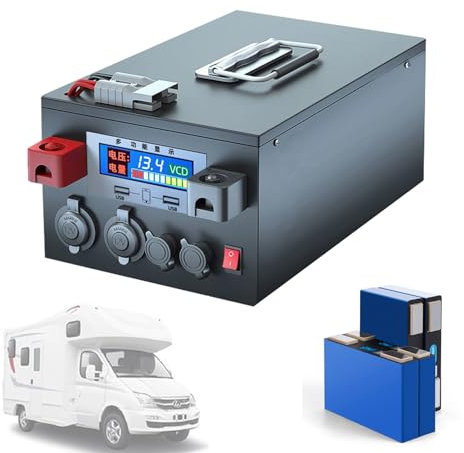 SSCYHT Batería LiFePO4 Batería de Litio de 12 V 200 Ah 300 Ah 400 Ah 500 Ah Batería de Fosfato de Hierro y Litio con protección BMS Batería sin Mantenimiento para Autocaravana/Camping,12v400ah