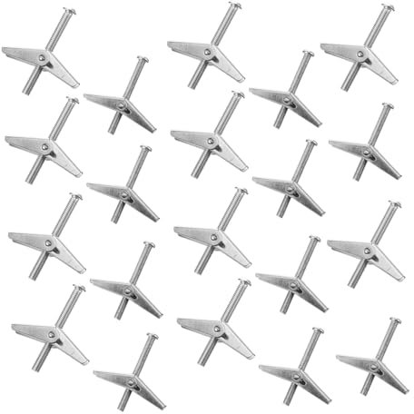 NAMOARLY 20stücke Teiliges Toggle Bolts Mit Flügelmuttern Für Sichere Befestigung Schwerer Gegenstände Für Trockenbau Und Wandmontage