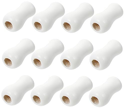 GOOHOCHY 12stücke Teiliges Weiße Holz-kordelquasten Mit Eleganter Form Hochwertige Blind Pull Ends Für Jalousien Und Vorhänge Langlebige Ersatz-bedienknöpfe Zum Basteln Und Heimdekoration