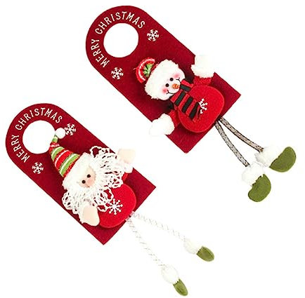 Warmhm Weihnachtsfiguren Weihnachtsmann Schneemann Türanhänger Zum Aufhängen Dekorative Türdekoration für Feiertage