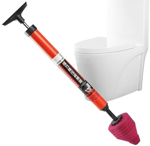Toilet Plunger, High Pressure Toilet Unblock Toilet Plunger Air Plunger with Flexible Rubber, Toilet Plunger Sewer Dredge Cleaning Tool, Flexible Air Drain Clog Remover for Toilet