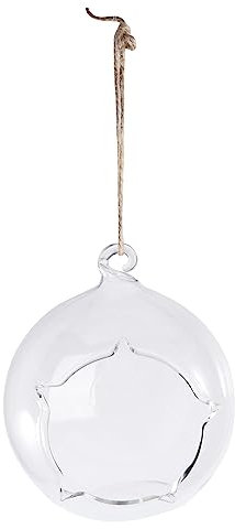 GRIRIW Künstlerische Sternförmige Öffnung Glas Landschaft Vase Hängende Pflanze 10cm Durchmesser Home Dekorative