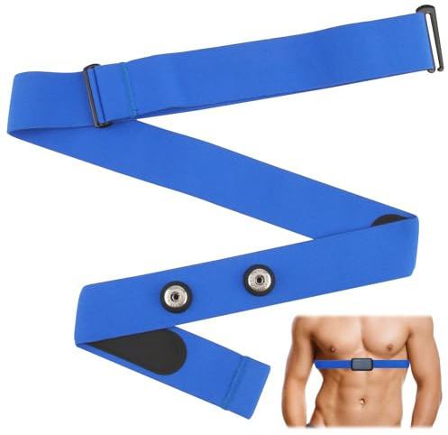Heart Rate Monitor Chest Band for Polar H10 H9 H7, Adjustable Waterproof Soft Replacement Chest Strap Compatible with Polar Wearlin Garmin Dual Running HRM (Blue Length 25.6-37.4)