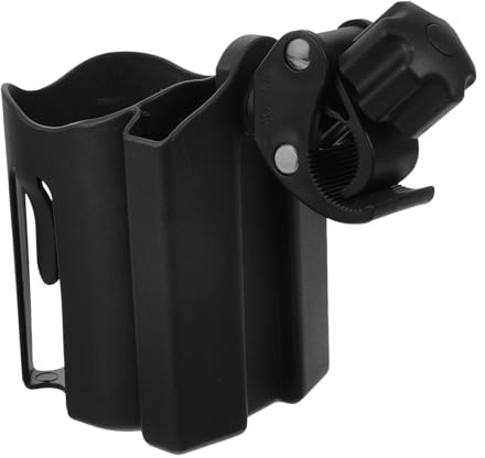 Negro Portavasos ABS, para Silla Ruedas Andador | Botellas y Tazas de Café, Evita Caídas y Derrames, Accesorio Desmontable para Movilidad Diaria