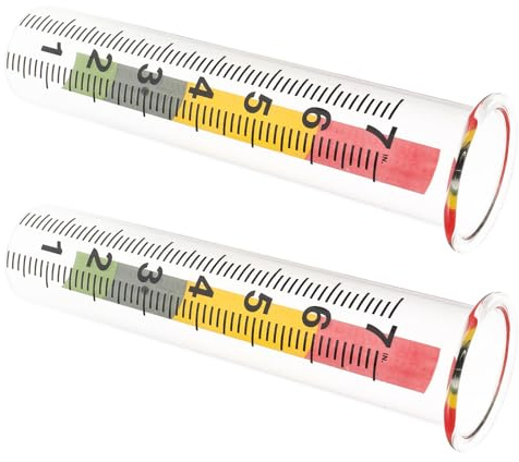 NIYANGLE Wiederverwendbarer Niederschlagsmesser aus Glas für Garten und Balkon Frostsicherer Regenmesser mit Präziser Skala Kältebeständiger Regenmesser im Außenbereich