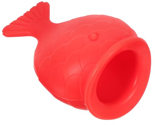 Silicona Potenciador Forma de Pez Reutilizable de Labios para Mujeres | Ajuste Cómodo, Uso Sencillo, Diseño Rojo y Elegante para Realzar Suavemente el Volumen Natural