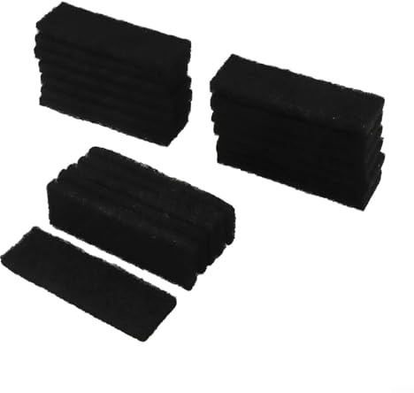 Lot de 20 filtres pour friteuse à air avec charbon actif pour Instant Plus 6 litres, pièces de rechange d'absorption de vapeur d'huile pour réduire la fumée et les odeurs, noir