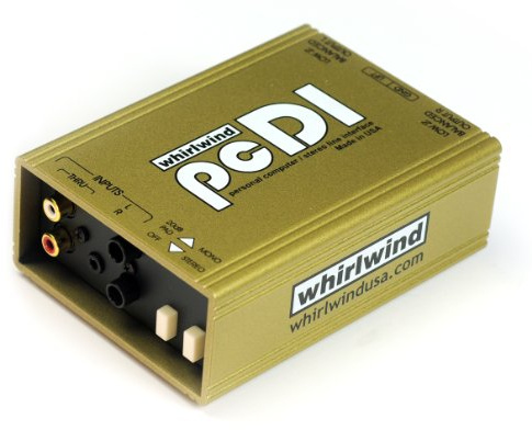 Whirlwind pcDI Direct Box for Interfacing Outputs CD Players, Sound Cards, iPod  MP3 Players