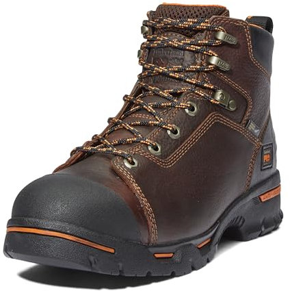 Timberland PRO Men's Endurance 6 Inch Steel Safety Toe Puncture Resistant Industrial Work Boot, Briar Brown, 10 M