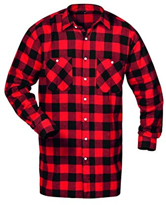 CRAFTLAND Flanellhemd Webflanell Extralang- Gr. XXL, Rot