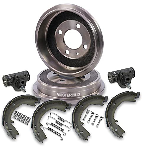 Kit freno BESTPRICE asse posteriore con 2x Tamburo freno asse posteriore 2x Cilindro freno ruota (alluminio) 4x Ganasce freno asse posteriore 1x Kit di montaggio Compatibile con AUDI A2, VW LUPO I