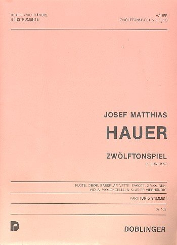 Zwölftonspiel: für Flöte, Oboe, Baßklarinette, Fagott, 2 Violinen,