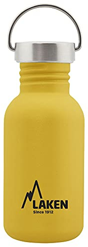 Bot. ac. inox Basic 500ml S/S tapón - Amarillo