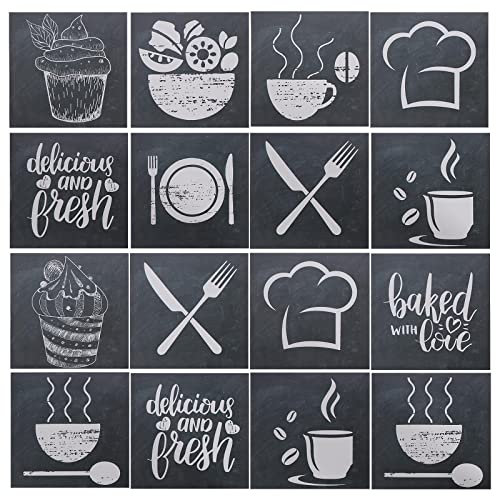 eMagTech 24 adesivi per piastrelle impermeabili e oleorepellenti in PVC, adesivi decorativi per piastrelle di cucina e bagno, decorazioni da parete per la casa, 20 x 20 cm