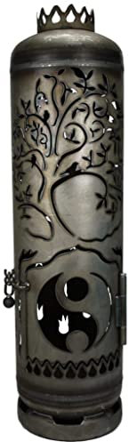 Feuerstelle Feuertonne Lebensbaum mit Yin Yang Motiv Model 2