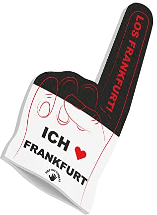 HIGH FIVE FINGERS My City Fahne Flagge Schaumstoff Hand für Fussball, Handball, Leichtathletik | Fanartikel für Spiele, Stadion und Events | One Size | 40 x 20 x 2,5 cm