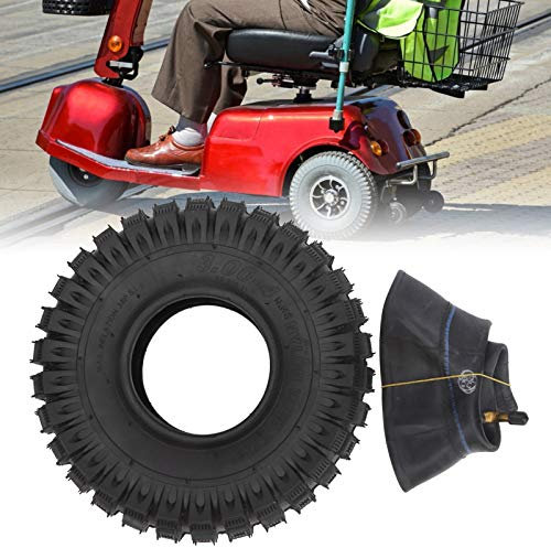 Agatige 3.00 4 Tire Set, Electric Scooter Tires Inner Tube for 3 Wheel Scooters Wheelbarrow