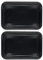 Russell Hobbs COMBO-8316A Baking Tray Set of 2 - Vitreous Enamel Coated Steel Oven Tin, Easy Clean, for Roasting/Baking, Cookies, Durable Flat Baking Pan, Romano Collection, Black, 36 cm