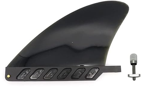 bohally 4.6 Soft Surf Fin Orange&Black for Surf Boards, SUP Paddleboards or Water SUP with No Tool fin Screw (Black)