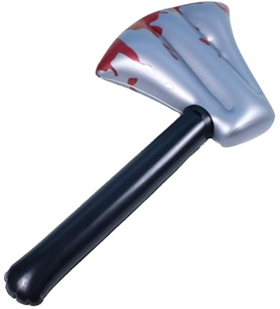 Miaija Halloween Inflatable Bloody Axe Prop Unique Style Inflatable Axe Inflatable Horror Bloody Cleaver Halloween Decoration for Festival Accessories Party Gift Supplies