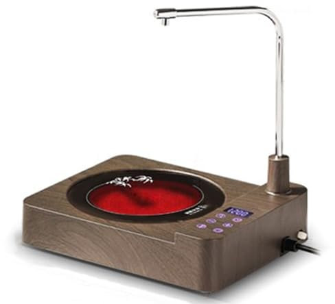 Fornello Elettrico in Ceramica- Piccola Macchina per il Tè con Pompaggio dell'Acqua con Funzione di Riempimento Automatico dell'Acqua, Regolazione dell'Ingranaggio da 70 W a 1200 W,B