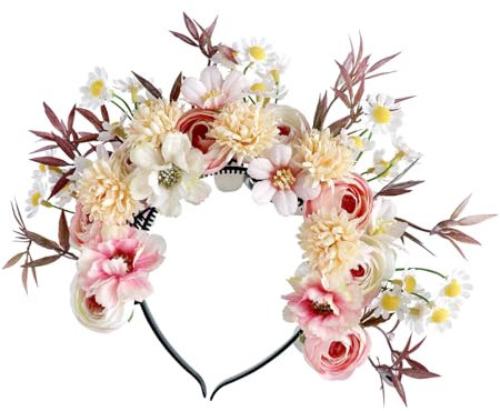 Stilvolle Blumen Haarbänder Für Frauen Festival Seidenblumen Kronen Stirnband Bunter Haarschmuck Für Partys Und Veranstaltungen