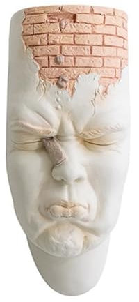 Reapyyt Nordische Abstrakte Wandvase mit Menschlichem Gesicht, Wandvase mit Horror-Menschengesicht, Wandbehang, Blumentopf, Menschliches PorträT, Wandpflanzer, Heimdekoration-C