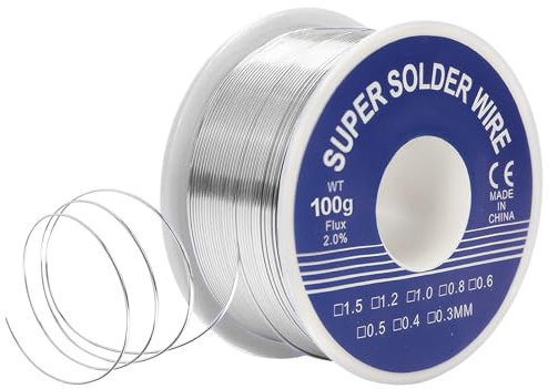 Lötzinn 1mm 100g,Lötdraht Elektronik, lötzinn mit flussmittel,Geeignet für die Reparatur elektronischer und elektrischer Schweißkomponenten und Heimwerkerarbeiten