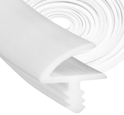 Joint de cadre de porte, 25 m, pour isolation acoustique, rainure de 3 mm et feuillure de 11 mm, pour isolation acoustique, anti-collision et résistance à l'humidité, blanc, 25 m