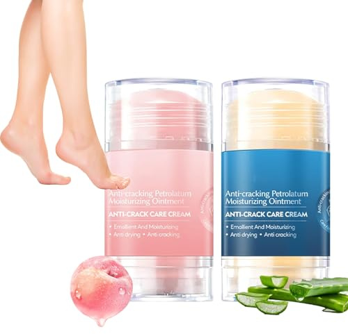 Lot de 2 Sticks Réparateurs pour Talons Gercés – Crème Concentrée Anti-Fissures, Hydratation 48h pour Pieds Très Secs, Soin Nourrissant et Réparateur, Action Rapide
