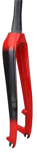 WJLYDM Carbon-Fahrradgabel, Downhill, Reise, starr, Mountainbike, Vorderradgabel, konisch zulaufend, Rennrad, 1-1/2, 400 g(Tapered Red)